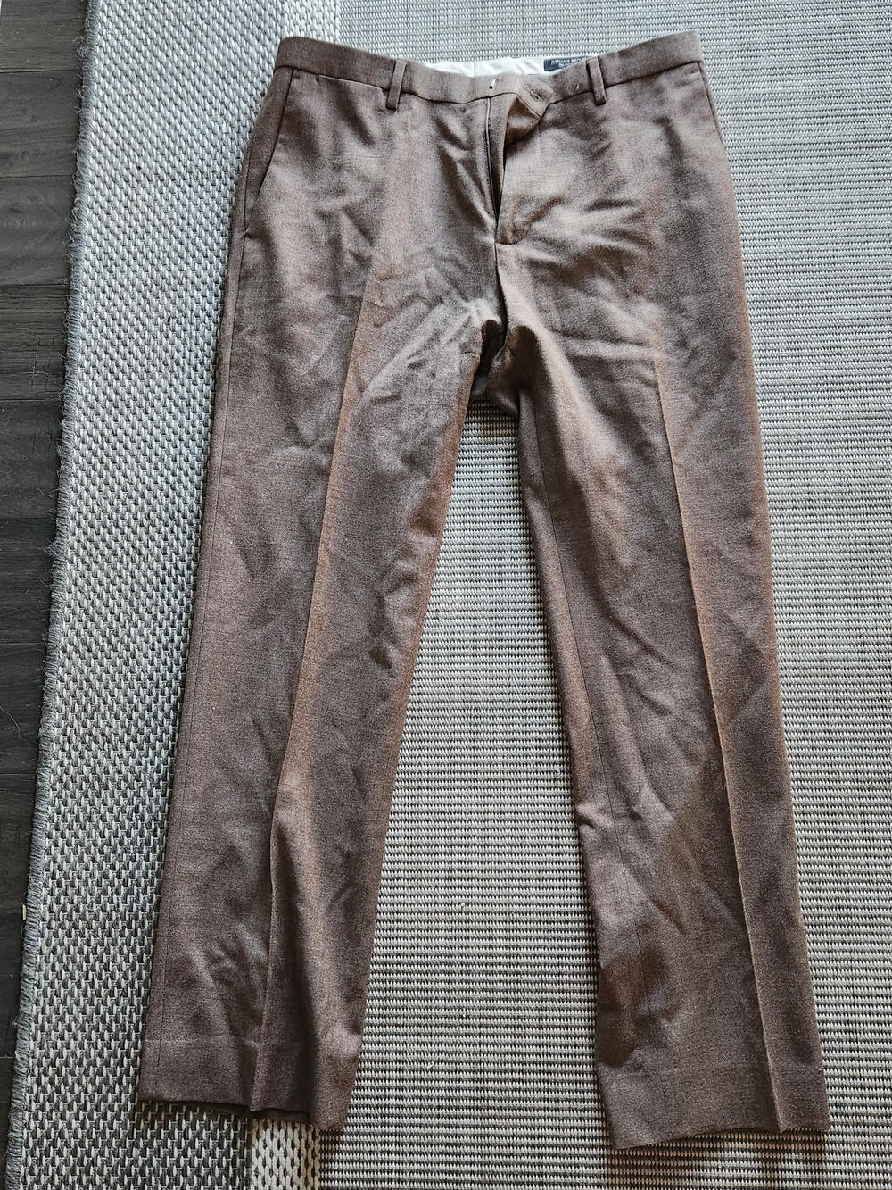 Banana Republic Mens Tailored Slim Fit Dress Pants Brown 34x32